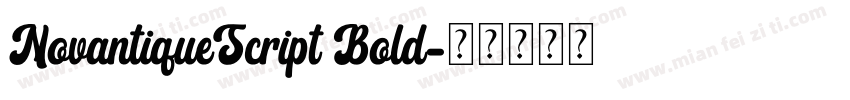NovantiqueScript Bold字体转换